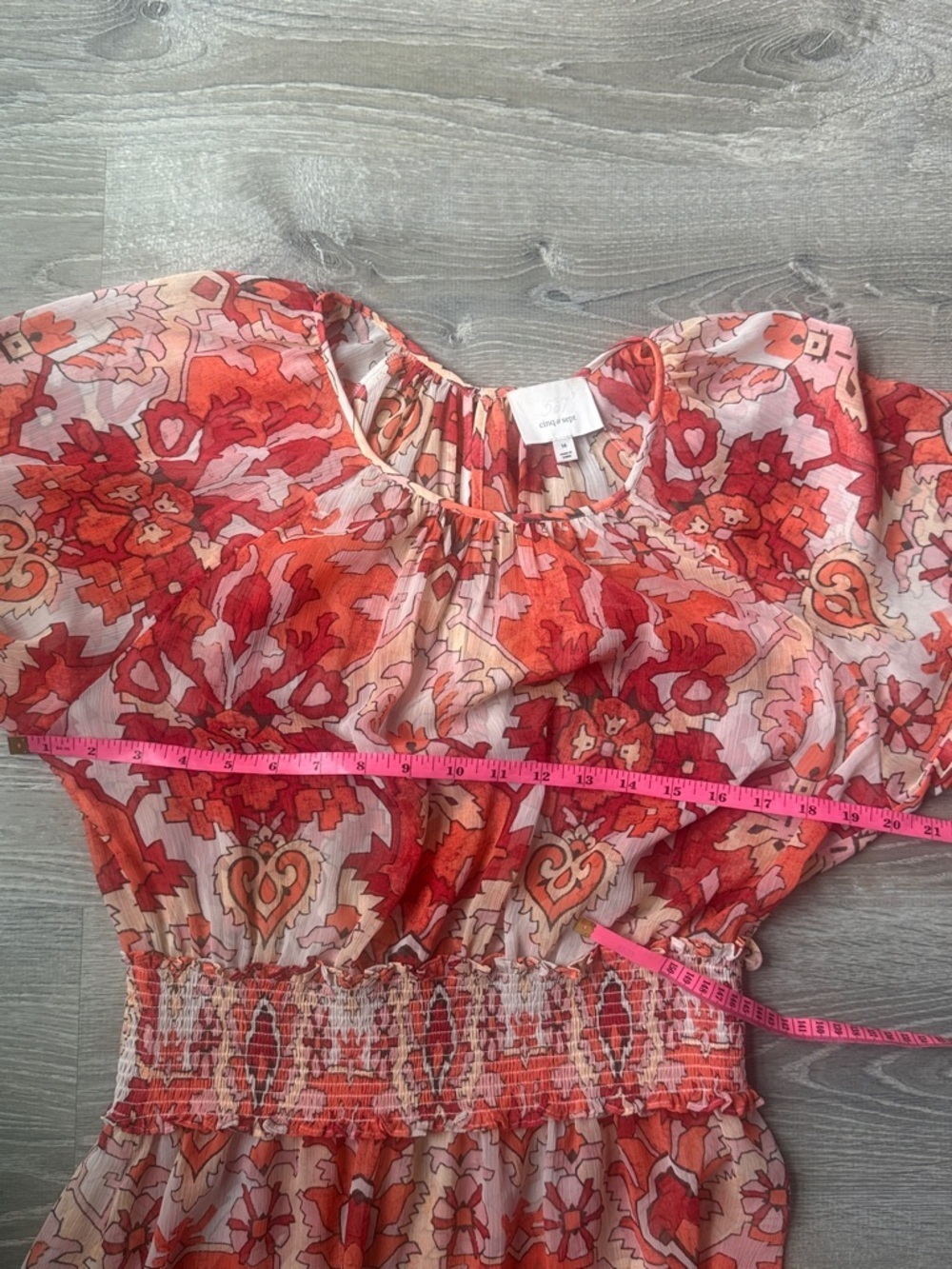 CINQ A SEPT Sunnina Damask Midi Dress 14 - Picture 13 of 15